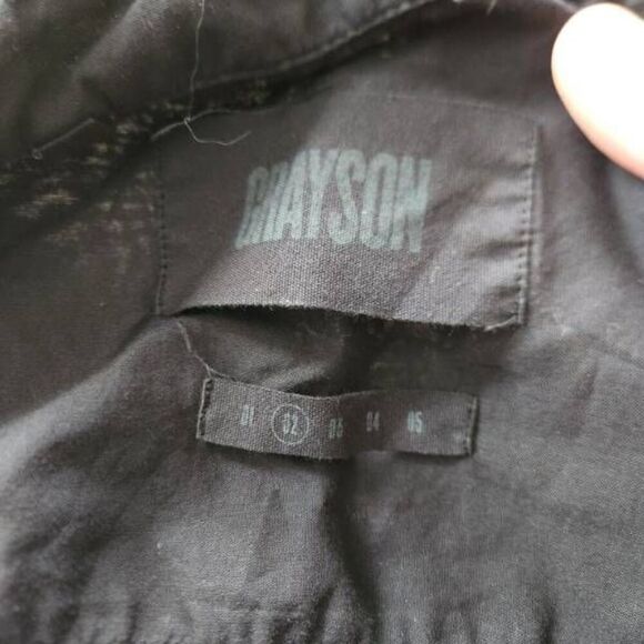 Grayson Frank & Eileen The Changemaker Black Shirt Dress SZ 02 Medium - Picture 3 of 5